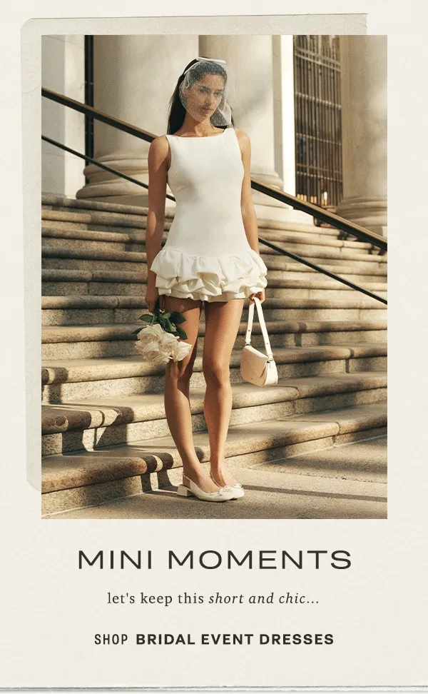 Shop mini bridal event dresses
