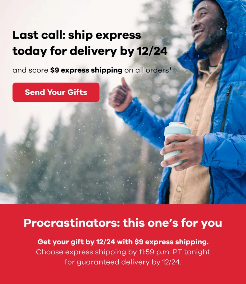 Last call: ship express today for delivery by 12/24