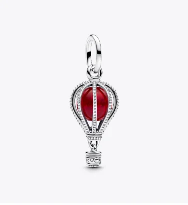 Hot Air Balloon Murano Glass Dangle Charm Hot Air Balloon Murano Glass Dangle Charm
