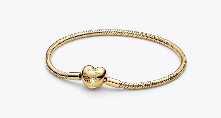 Pandora Moments Heart Clasp Snake Chain Bracelet Pandora Moments Heart Clasp Snake Chain Bracelet