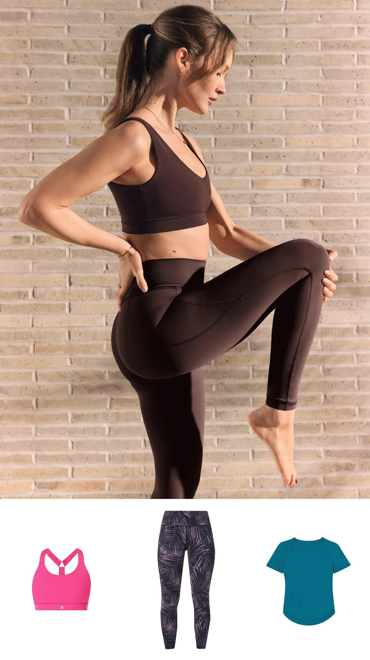 Buy a leggings + bra + top = save 30%.