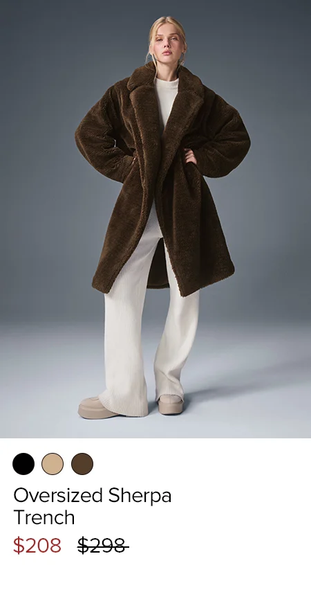 OVERSIZED SHERPA TRENCH
