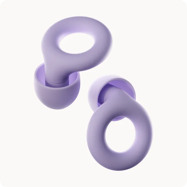 A pair of Loop Quiet in violet