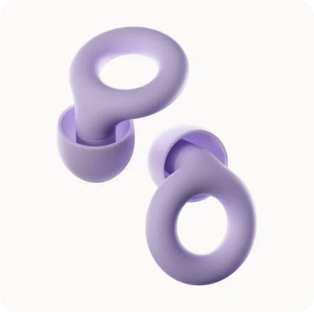 A pair of Loop Quiet in violet