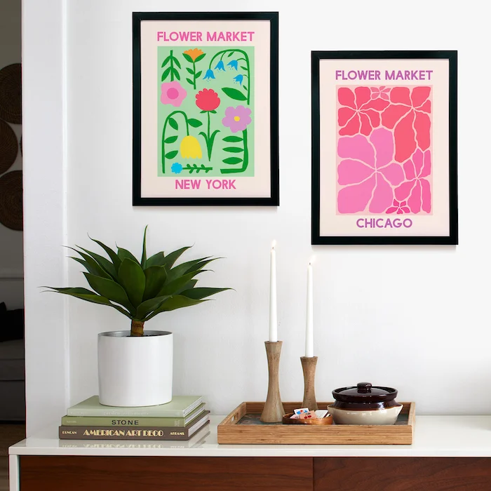 Limited Edition Flower Market 12x16 Gallery Wall Set Framed Poster Framed Poster