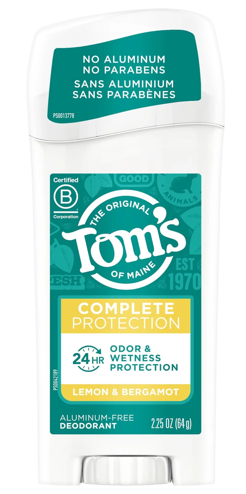 Image of Tom's of Maine Complete Protection Lemon and Bergamot Women Deodorant