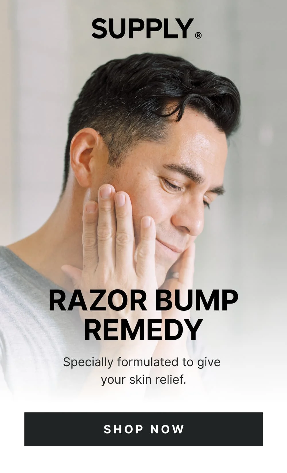 Razor Bump Remedy Specially formulated to give your skin a sigh of relief.  [ Shop Now ]