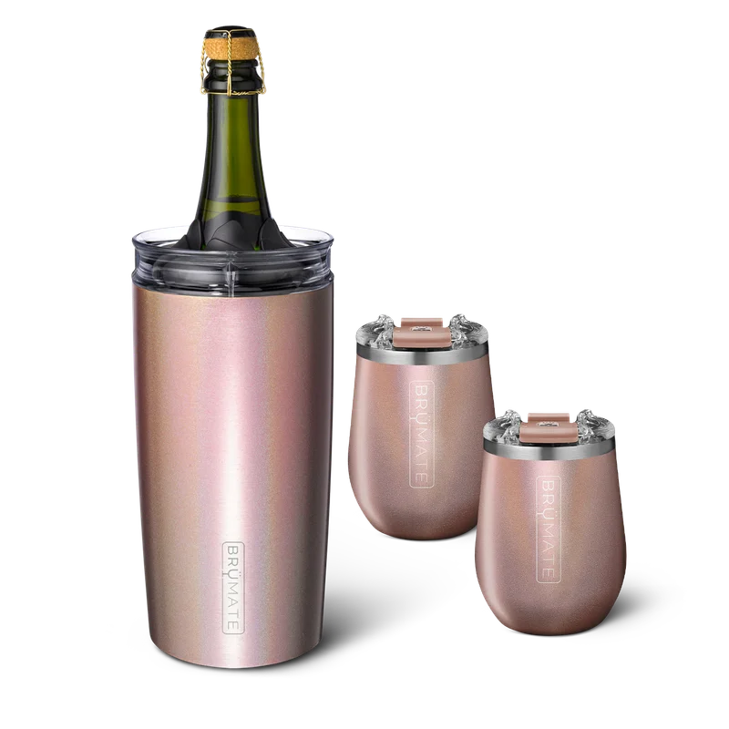 Bottle Chiller Bundle | Glitter Rose Gold
