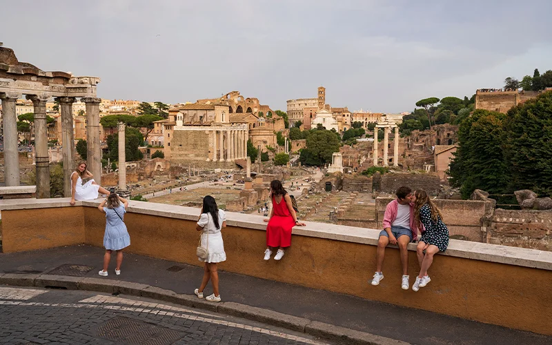 Surrounded by ruins in the center of Rome, the Roman Forum was an important place for religious, political, and social activities. Historians believe people first began meeting in the open-air forum in 500 B.C. Today, it’s a must-see sight when visiting Italy’s Lazio region.