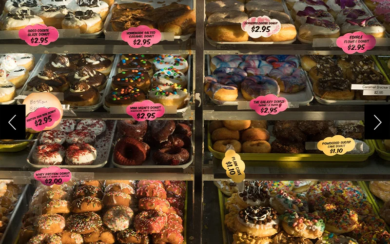 DK Donuts in Santa Monica offers something for every taste, from edible flower donuts to those packed with protein powder.