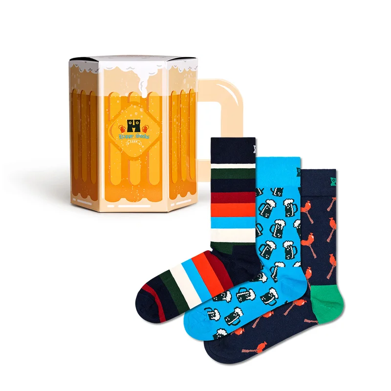 3-Pack Wurst And Beer Socks Gift Set