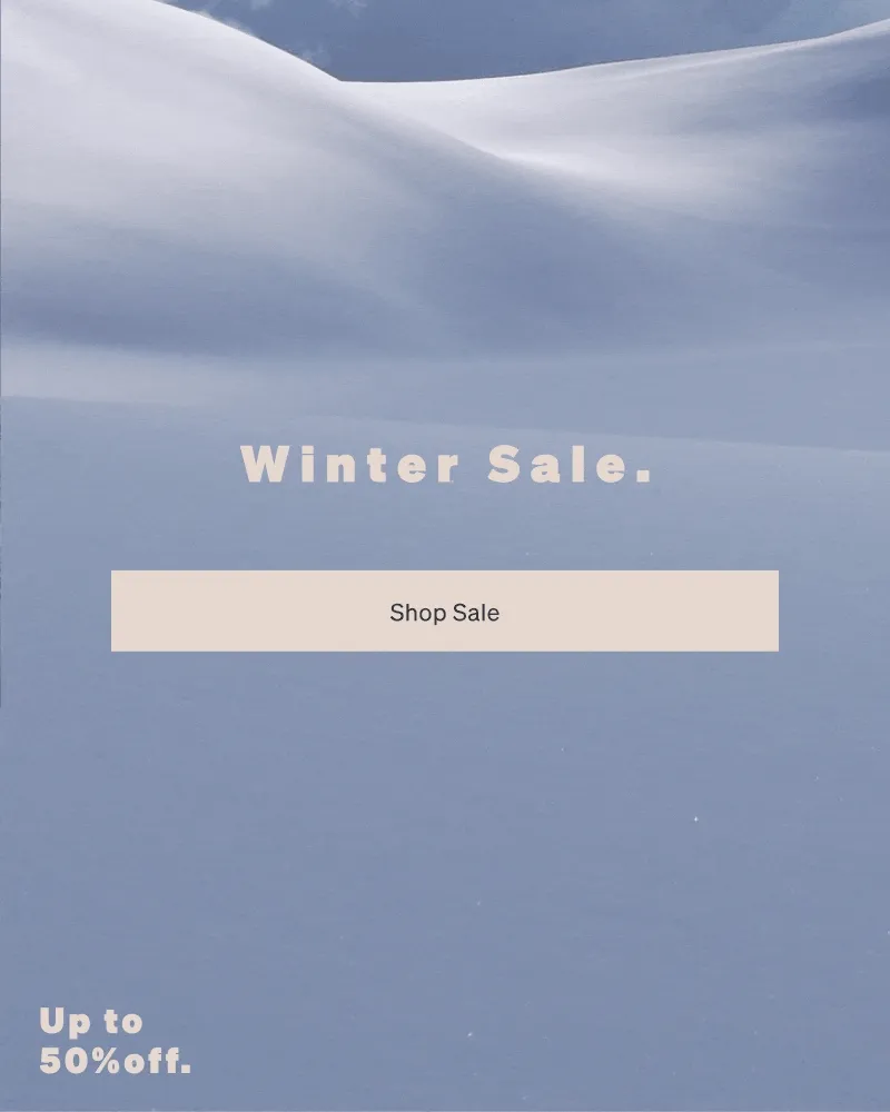 Winter Sale. Up to 50% off apparel. Up to 40% off underwear.