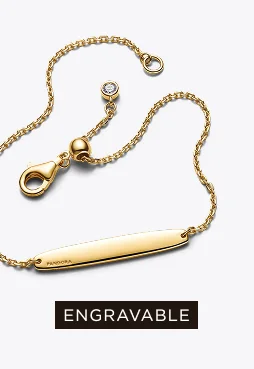 Chain Bracelet with Plate for Engraving