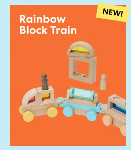 NEW! Rainbow Block Train