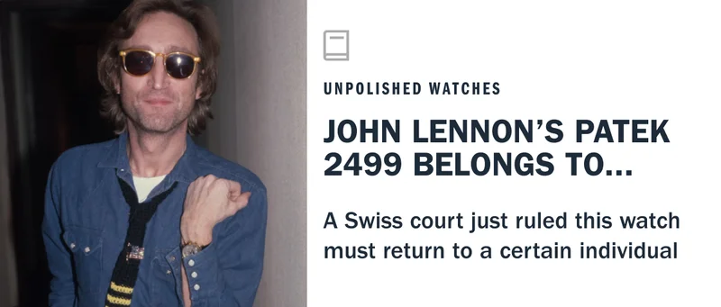the story of John Lennon's Patek Phillippe