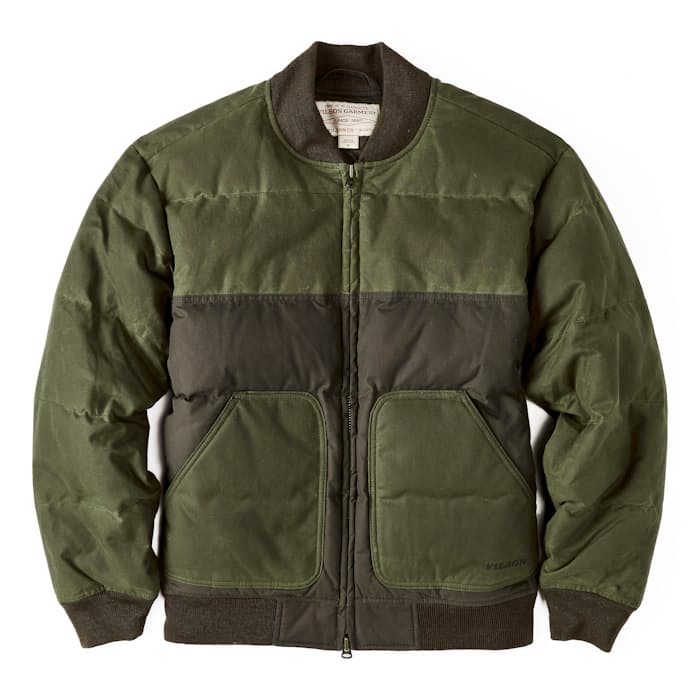 Image of Waxed Down Bomber Jacket