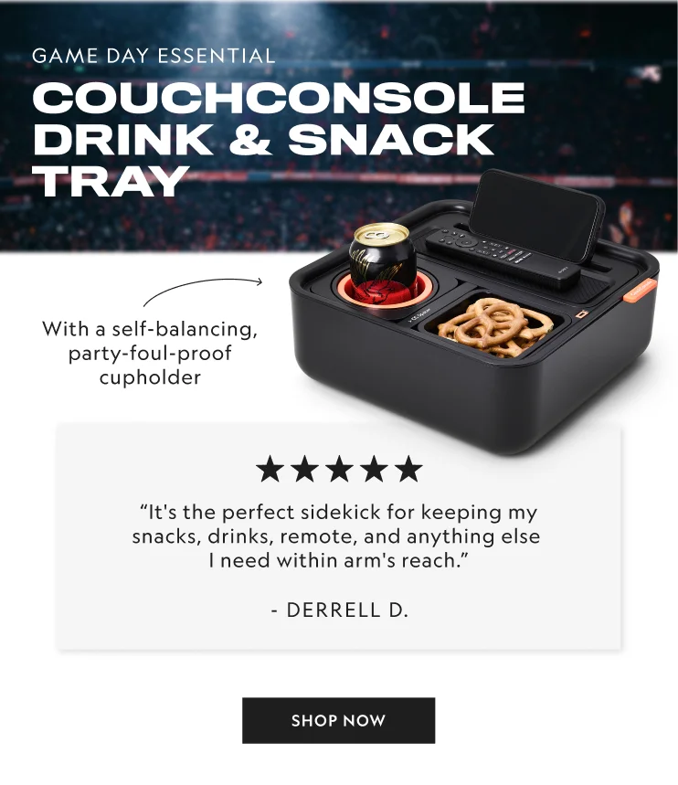 CouchConsole Drink & Snack Tray