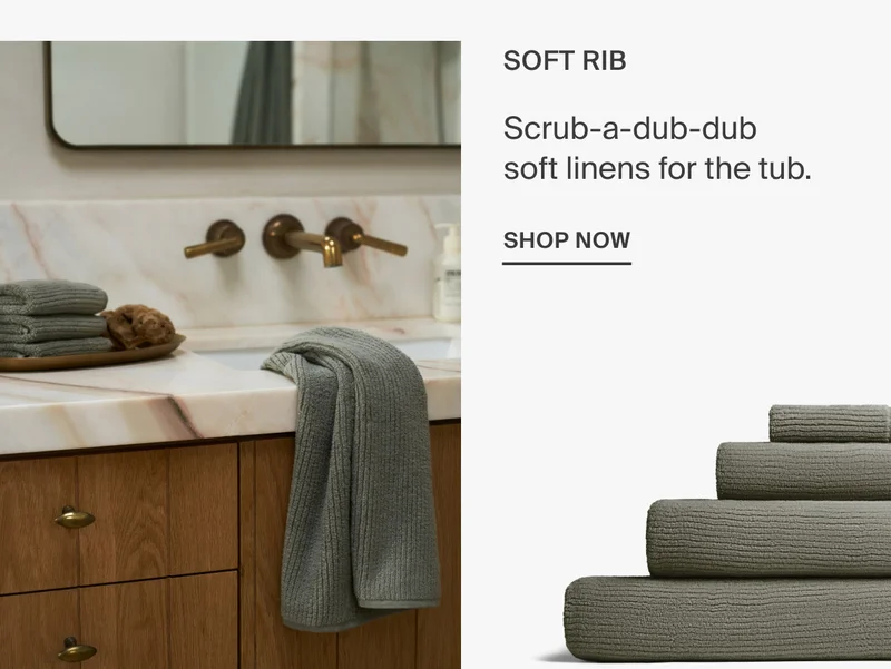Scub-a-dub-dub with Soft Rib Towels