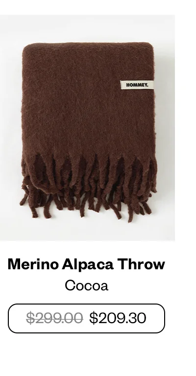 Merino Alpaca Throw Cocoa