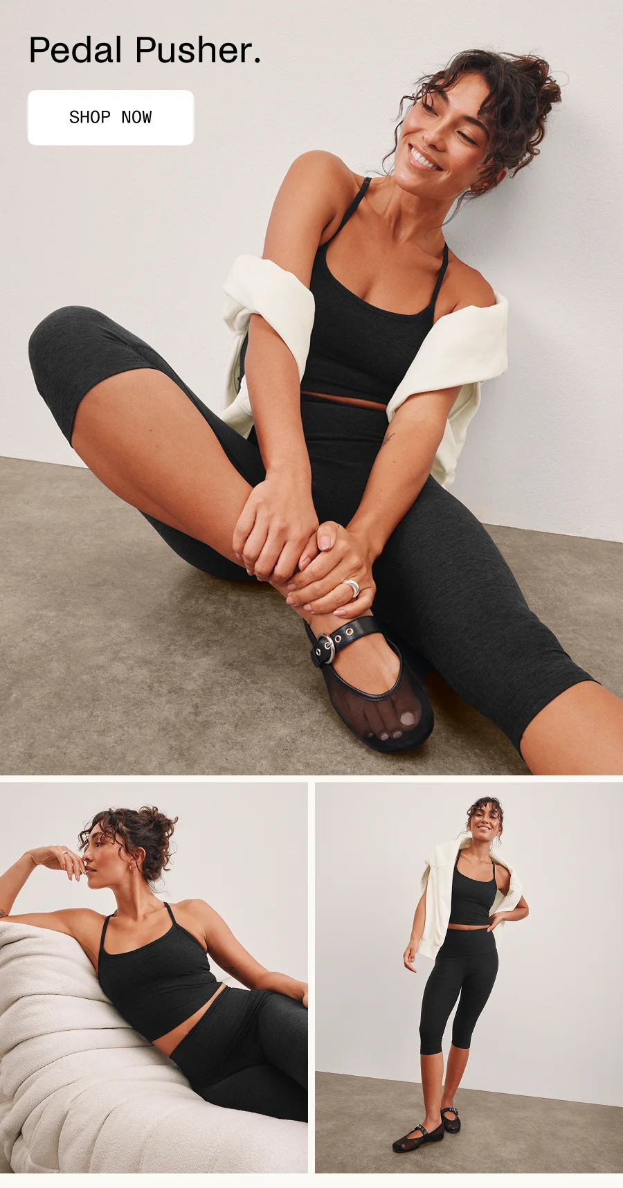 Spacedye Pedal Pusher High Waisted Legging in Darkest Night