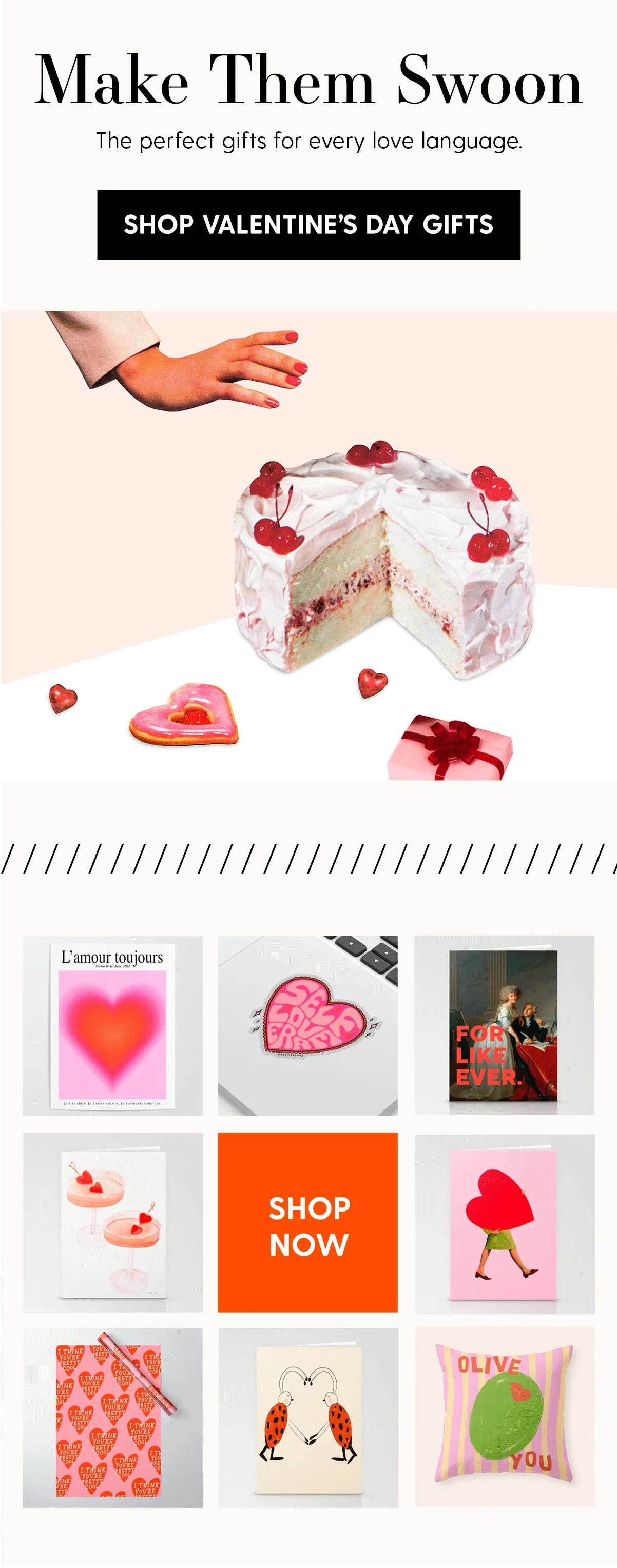 Make Them Swoon | The perfect gifts for every love language. | Shop Valentine's Day Gifts.