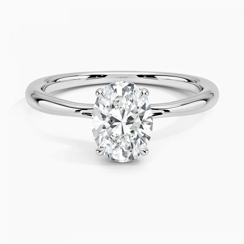 Freesia Hidden Halo Diamond Ring