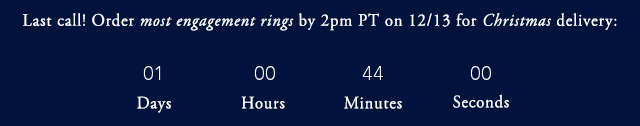 Order an engagement ring now for delivery before Christmas