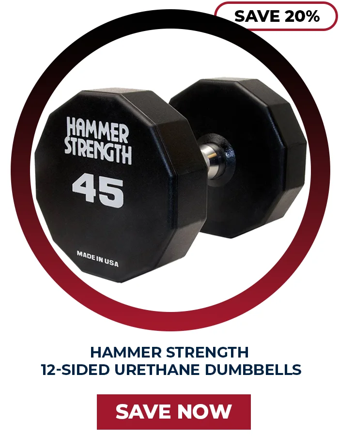 20% OFF | Hammer Strength 12-Sided Urethane Dumbbells