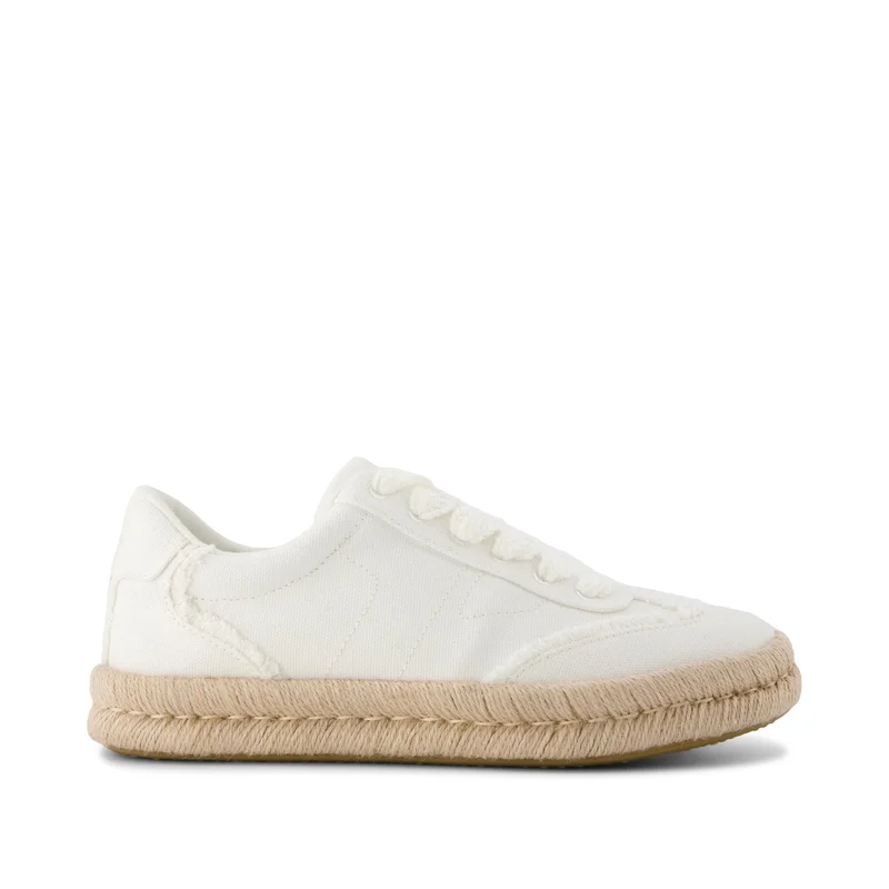 Image of Womens Jesse Espadrille Sneaker White Canvas