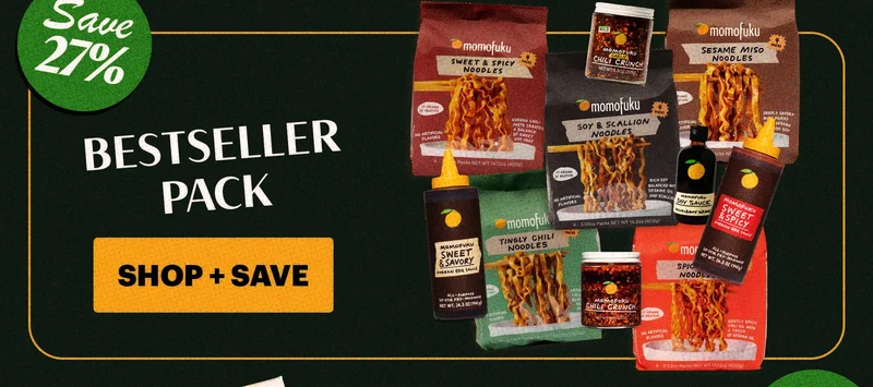 Header: Bestseller Pack Tag: 27% off CTA: SHOP + SAVE