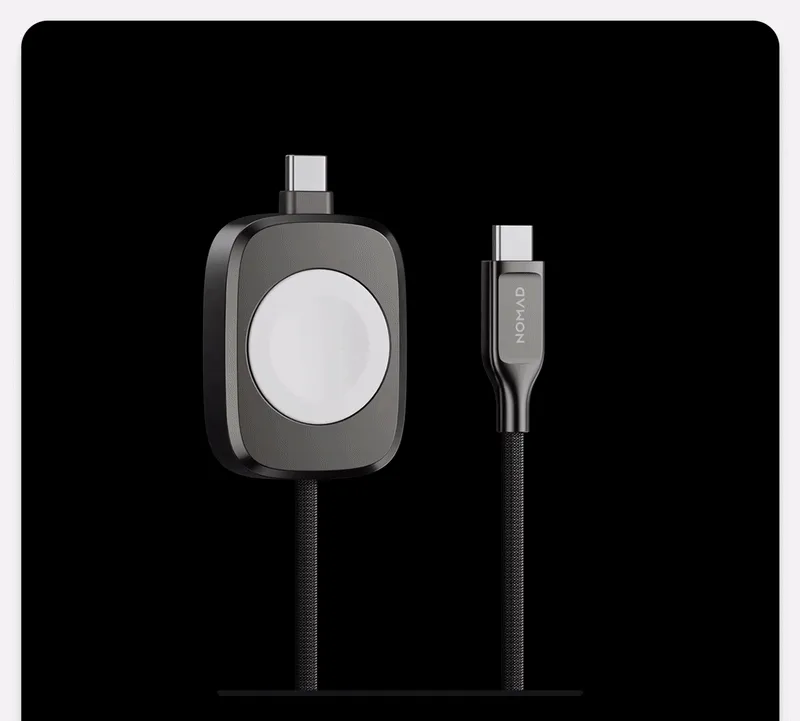 The first-of-its-kind cable with an integrated Apple Watch charging puck, Universal Cable for Apple Watch is your all-in-one charging solution. Fast charge your Apple Watch, AirPods, and USB-C devices with a single cable - perfect for travel or streamlining your everyday setup. Shop Now.