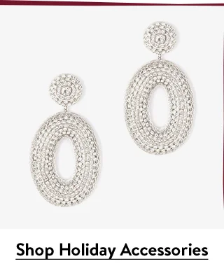A pair of sparkly earrings.