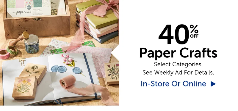40% Off Paper Crafts - Select Categories.