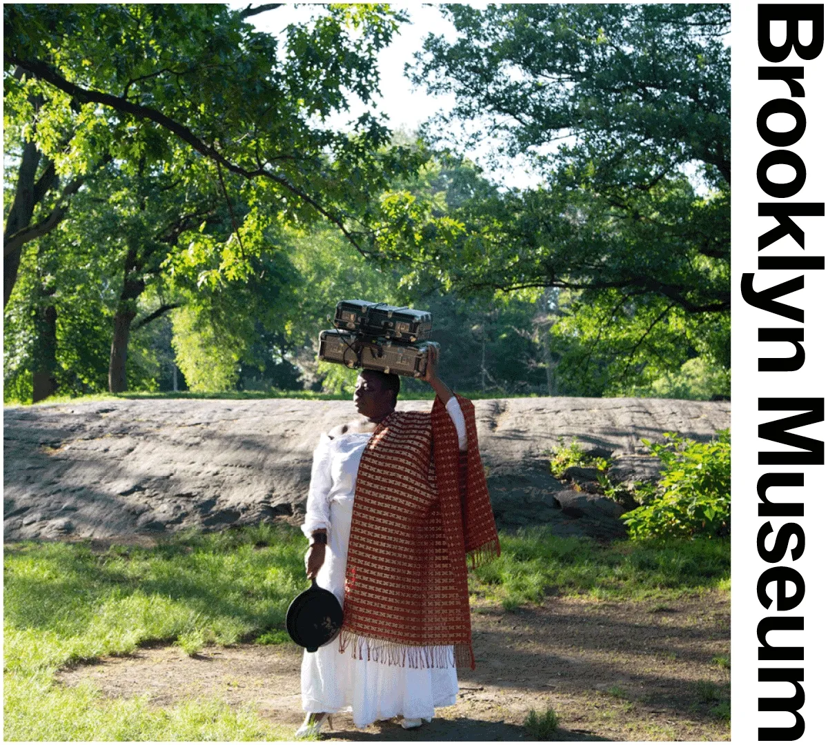 A GIF of Nona Faustine’s “She was a culmination of all things in heaven and earth, how many times had she been here before” and Ulla Jokisalo’s “Wasteland”