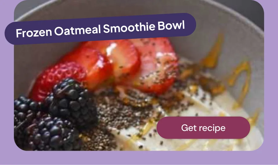 Frozen Oatmeal Smoothie Bowl