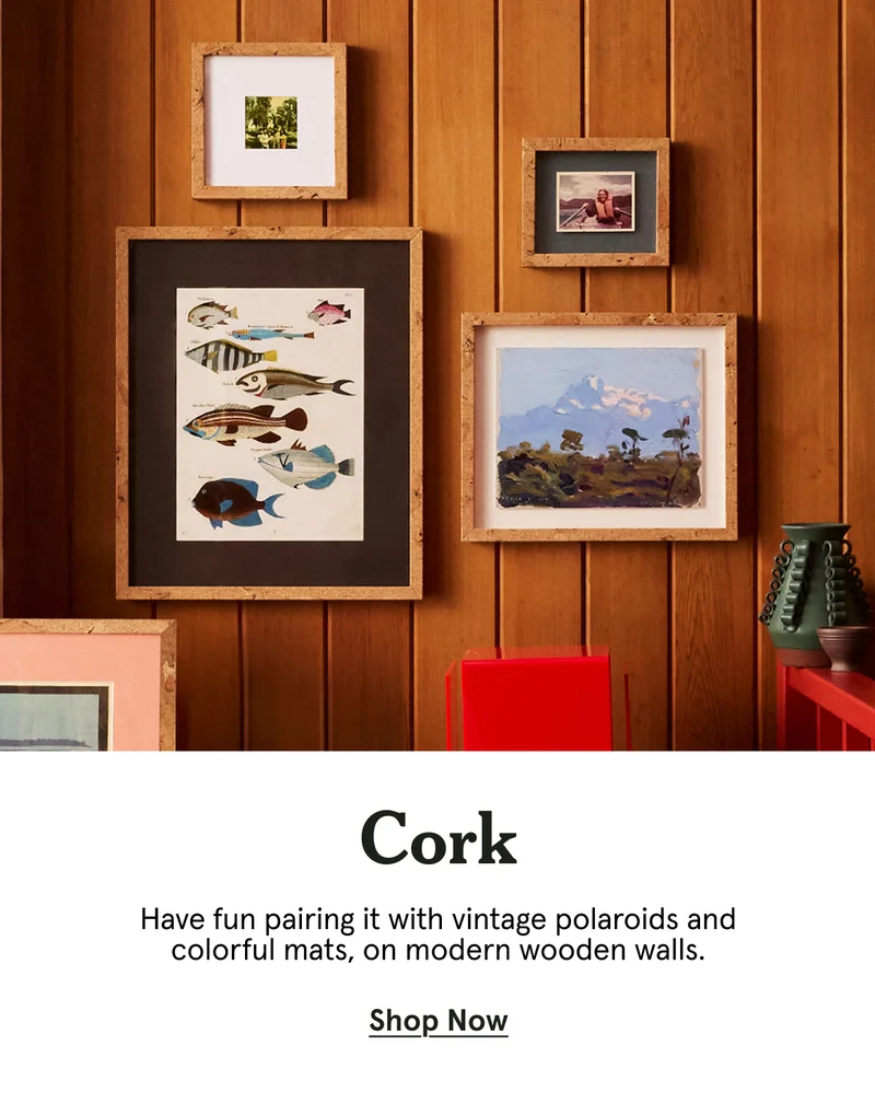 Have fun pairing it with vintage polaroids and colorful mats, on modern wooden walls.