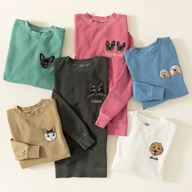 Custom Pet Embroidered Sweatshirt
