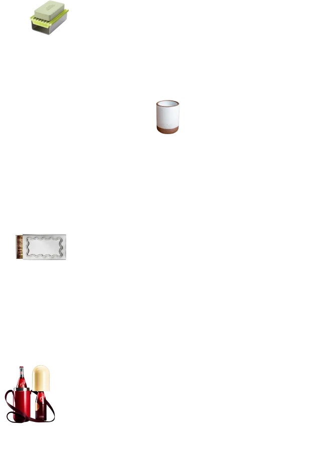 “Soap Home looks as perfect in the shower as it does next to a sink—add in the Buffing Bar too for an upgrade, East Fork Candle—after it burns the vessel is a beautiful piece of pottery that can be used over and over, a Matilda Goad & Co Matchbox Sleeve—I love items that take the everyday pieces up a notch. And bring a bottle of non-alcoholic bubbly for friends to try. Ghia collab’ed with Coming Soon NY on this Le Pill and Le Fizz.”