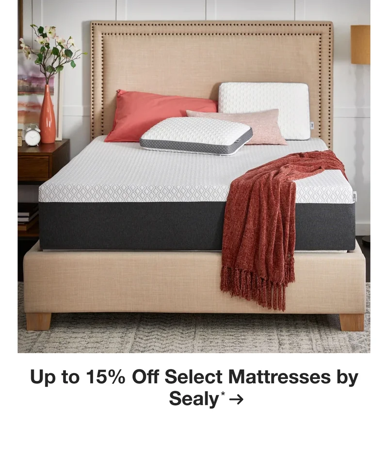 Up to 15% Off Select Mattresses by Sealy*