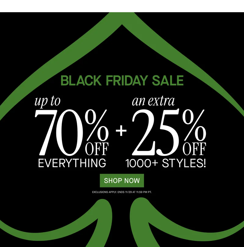 BLACK FRIDAY SALE