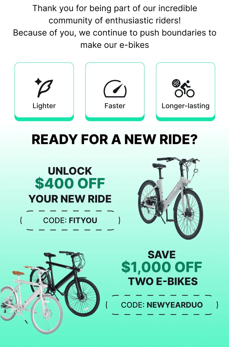 READY FOR A NEW RIDE?