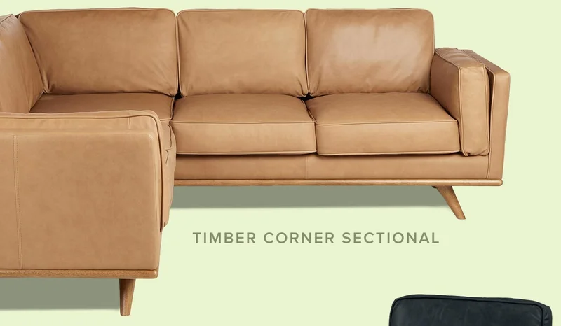 Timber corner sectional.