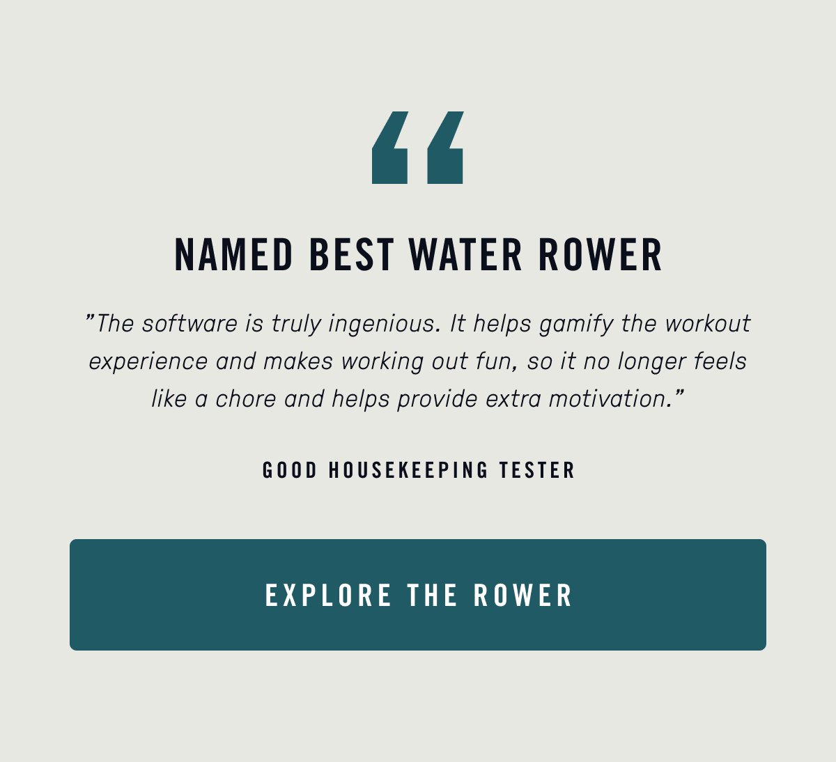 Named best water rower