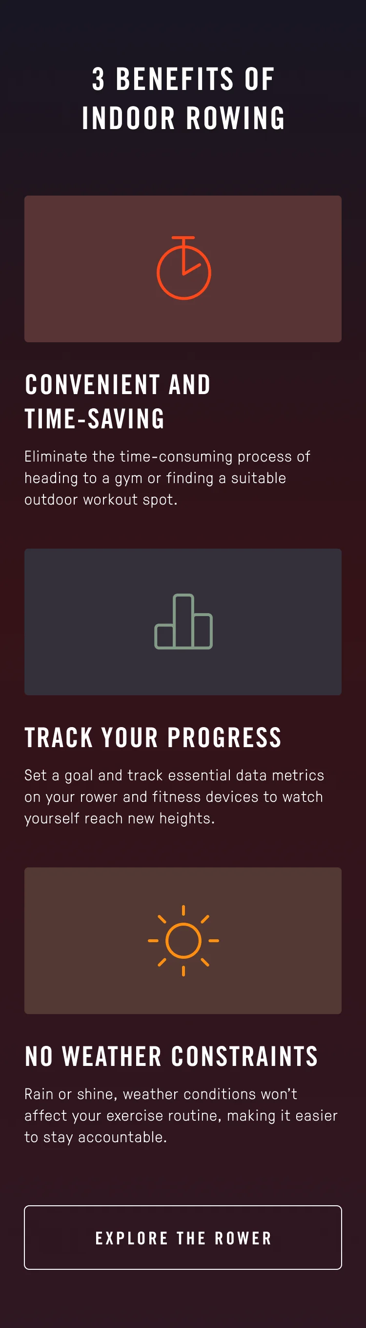 3 Benefits of Indoor rowing: time-saving, track progress, no weather constraints
