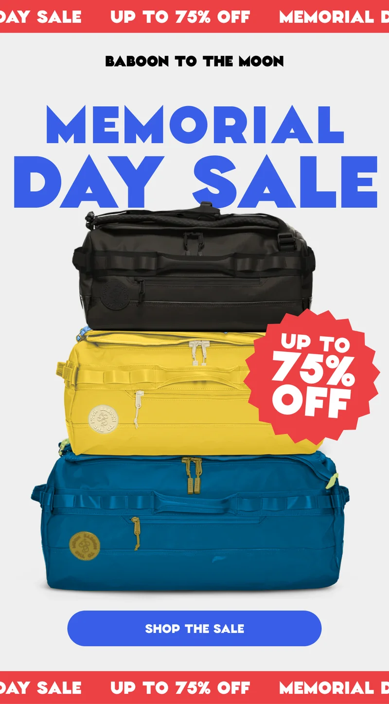 Memorial Day Sale Up to 75% Off