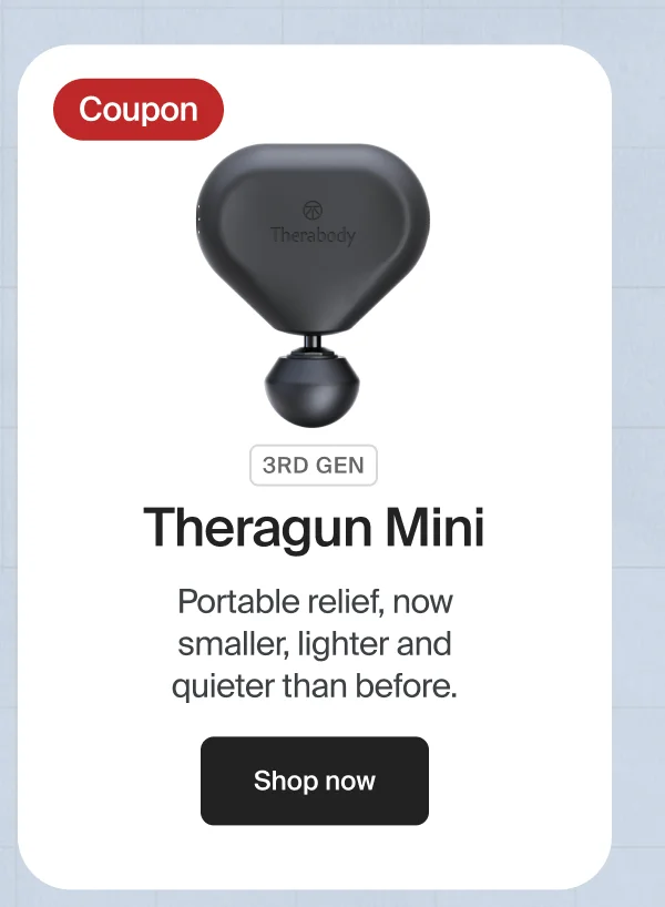 Coupon | 3rd Gen - Theragun Mini | Portable relief, now smaller, lighter and quieter than before.&nbsp;| Shop now