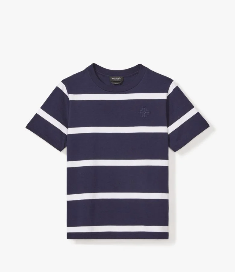 Montauk Stripe Logo Tee