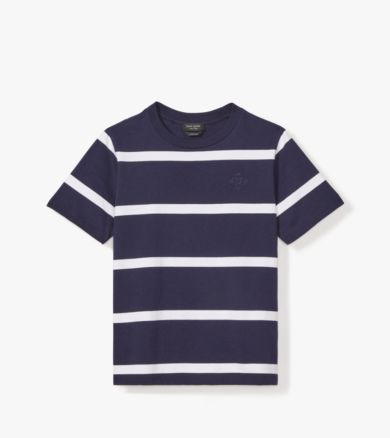 Montauk Stripe Logo Tee