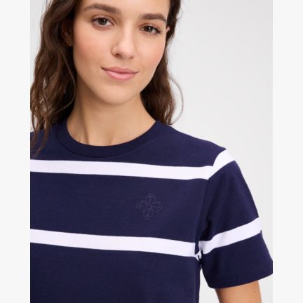 Montauk Stripe Logo Tee