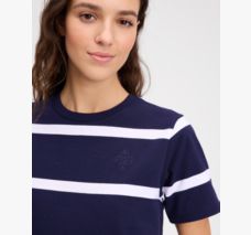 Montauk Stripe Logo Tee